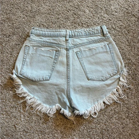Signature 8 Frayed Denim Women Shorts - Picture 2 of 4